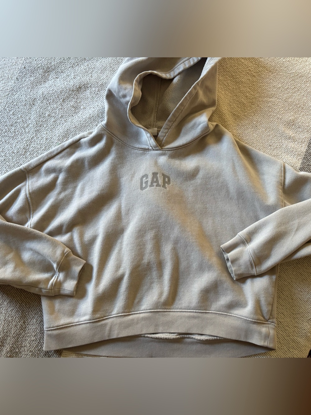 GAP VintageSoft Oversized Crop Logo Hoodie